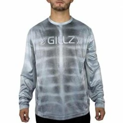 Clothing & Gifts Gillz UV Waterman L/S Grey Wahoo Men's Performance Shirt
