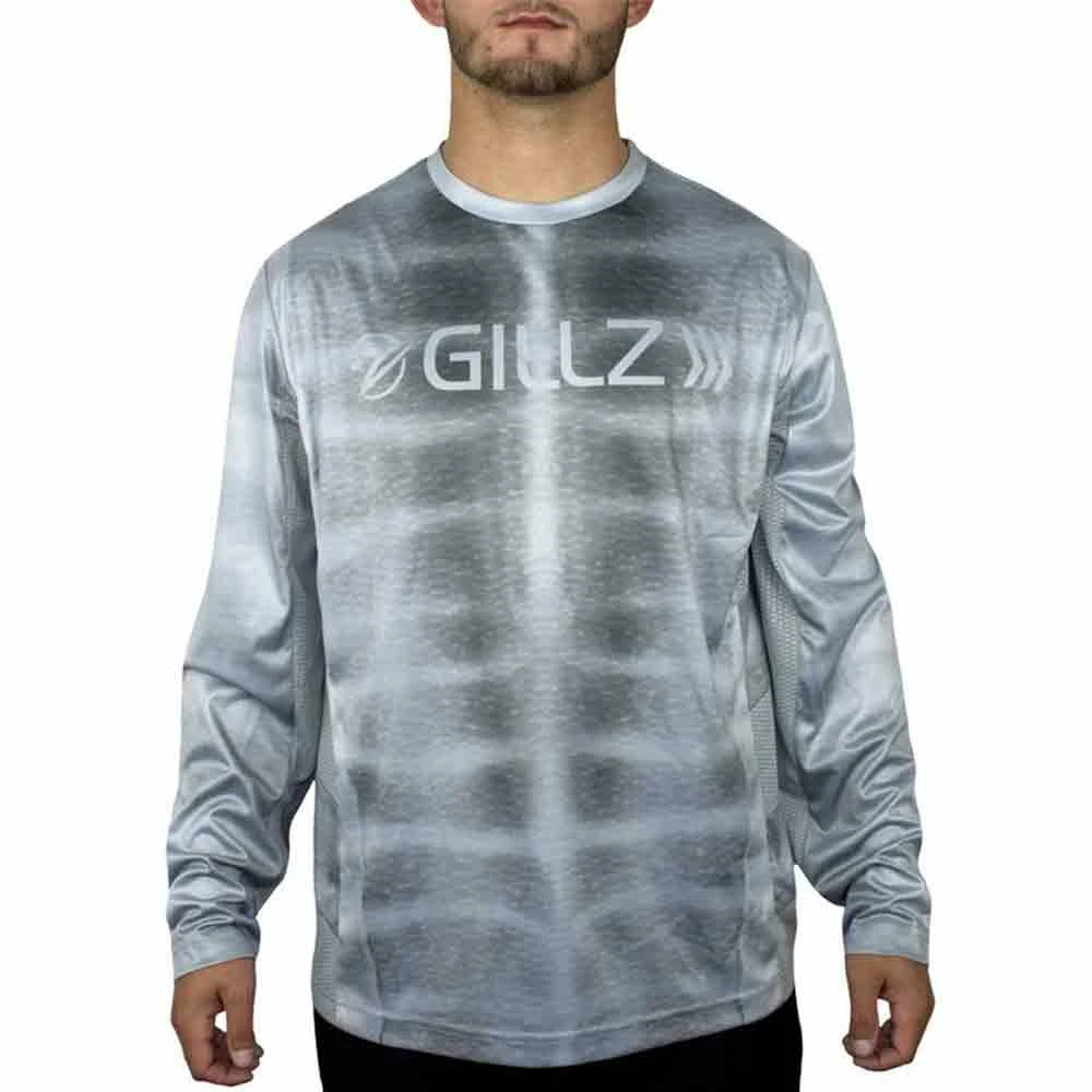 Clothing & Gifts Gillz UV Waterman L/S Grey Wahoo Men's Performance Shirt