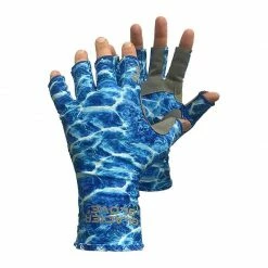 Glacier Outdoor Blue Camo Islamorada Sun Glove Fishing Accessories