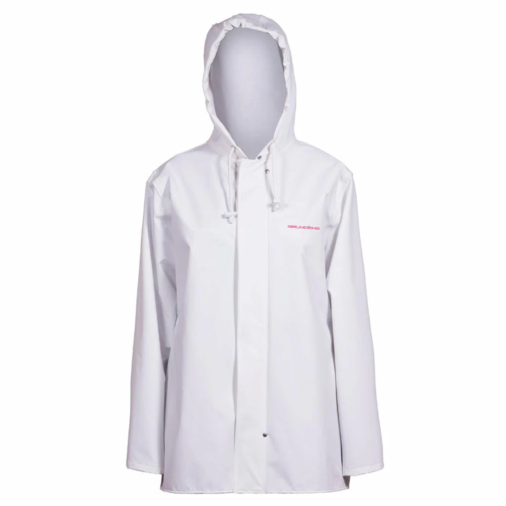 Grundens USA Grundens Petrus 88 White Hooded Women’s Fishing Jacket Clothing & Gifts