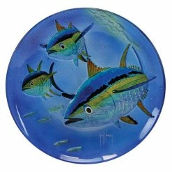 River's Edge Guy Harvey Glass Serving Display Dishes