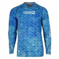 Hook & Tackle Gamefish Camo Wicked Dry & Cool Blue L/S Performance Fishing Shirt Clothing & Gifts