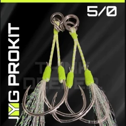 JYG ProFishing Twin Assist Hook Rig With Feathers