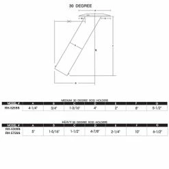 Lee's Tackle Lee's Flush Mount 30 Degree Stainless Rod Holders