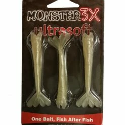 Monster3X Monster 3X Ultrasoft Shrimp 3 3/4In 3Pk Lures