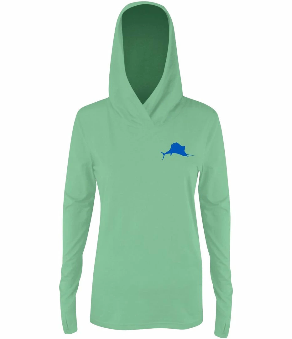 Pelagic Womens Seafoam Ultratek Hooded Sunshirt
