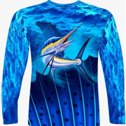 Capt. Harry's Products Adult L/S Sailfish All Over Performance Shirt UPF50