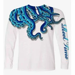 Capt. Harry's Products Clothing & Gifts Youth L/S Blue Octopus Performance Shirt UPF50