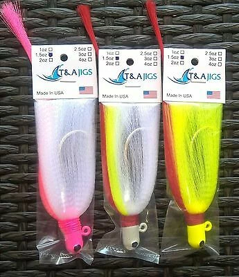 T&A Jigs 1.5OZ ASPIRIN HEAD 3D EYES FLAIR HAWK JIG