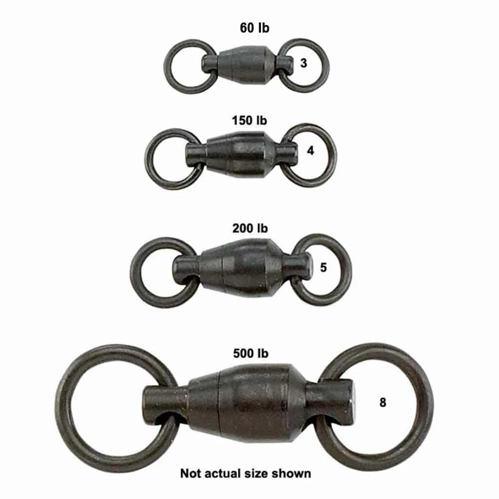 Terminal Tackle Sampo Black Ball Bearing Swivels