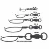Sampo Black Tournament Ball Bearing Snap Swivels Terminal Tackle