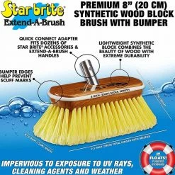 Star Brite Marine, Boating & Outdoor Starbrite Premium Synthetic Wood 8" Brush Head