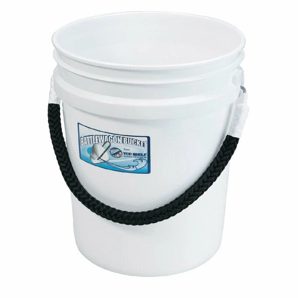 Top Shelf Marine Marine, Boating & Outdoor Battlewagon Bucket 5 Gallon With Rope Handle