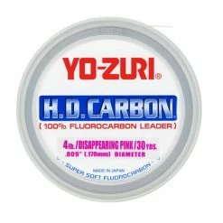 Yo-Zuri Pink Fluorocarbon Leader 30yd Spool Fishing Line